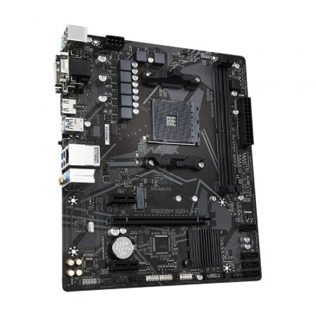 Gigabyte 9MA52MS2H-00-13 Placa Base A520M S2H AMD A520, Socket AM4, Micro ATX, DDR4, HDMI, M.2, RGB Fusion 2.0, Smart Fan 5